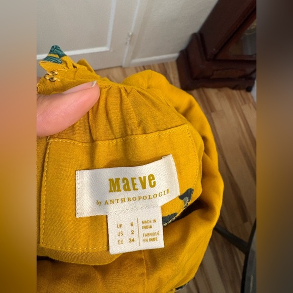 Anthropologie Maeve High-Low Pleated-Trim Dress - Picture 3 of 7